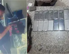 Homem rouba 18 celulares em assalto a loja na cidade de Piancó, mas é preso minutos depois pela PM