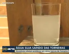 Moradores denunciam problemas com coloração de água que sai de torneiras, em Campina Grande