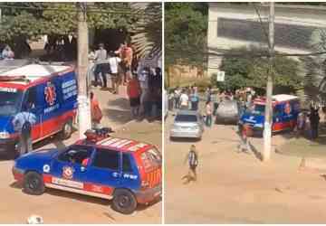 Vídeo: alunos e servidores são socorridos ao passar mal em escola em MG