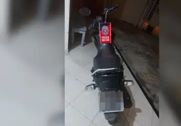 PM apreende motocicleta com sinais identificadores adulterados na cidade de Belém do Brejo do Cruz