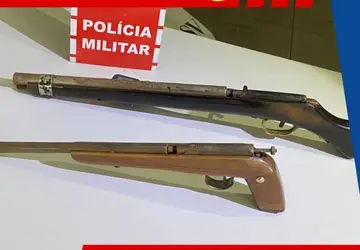 Operação Força Total: Polícia Militar apreende duas armas de fogo na cidade de Teixeira