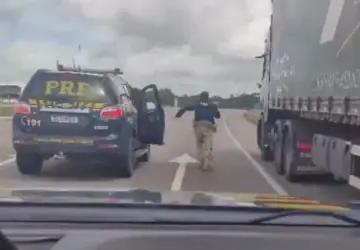 VÍDEO: perseguição entre policiais rodoviários federais e motorista de caminhão chama atenção na BR-230