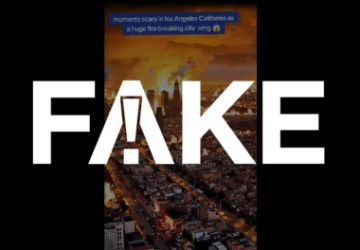 É #FAKE vídeo aéreo que mostra prédios pegando fogo em Los Angeles