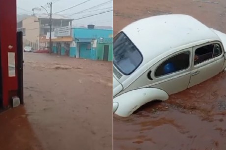 Chuva provoca alagamentos e deixa estragos em três cidades do Sul de Minas